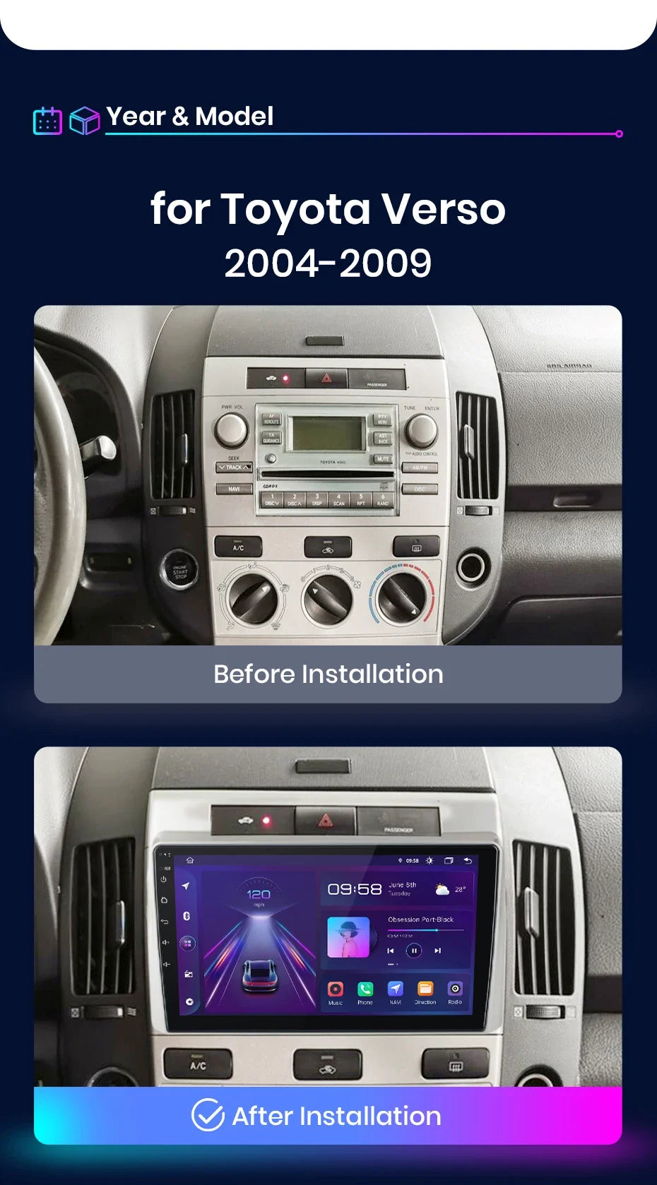Verso Tech: Autoradio 9" Con CarPlay AutoRadioCanario