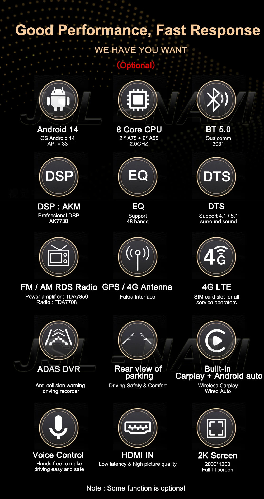 9" 2 DIN Android car radio for Toyota Prado 2002-2009