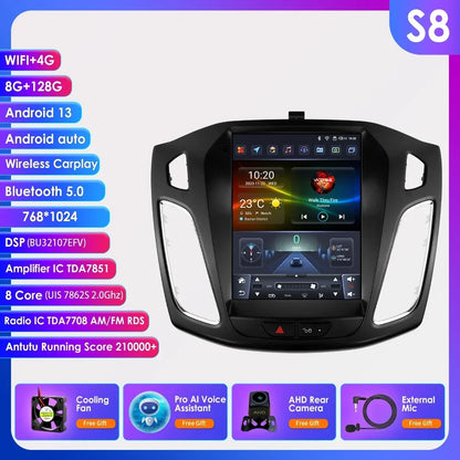 Autoradio 9.7" 2Din Android 13 para Ford Focus 2011-2019