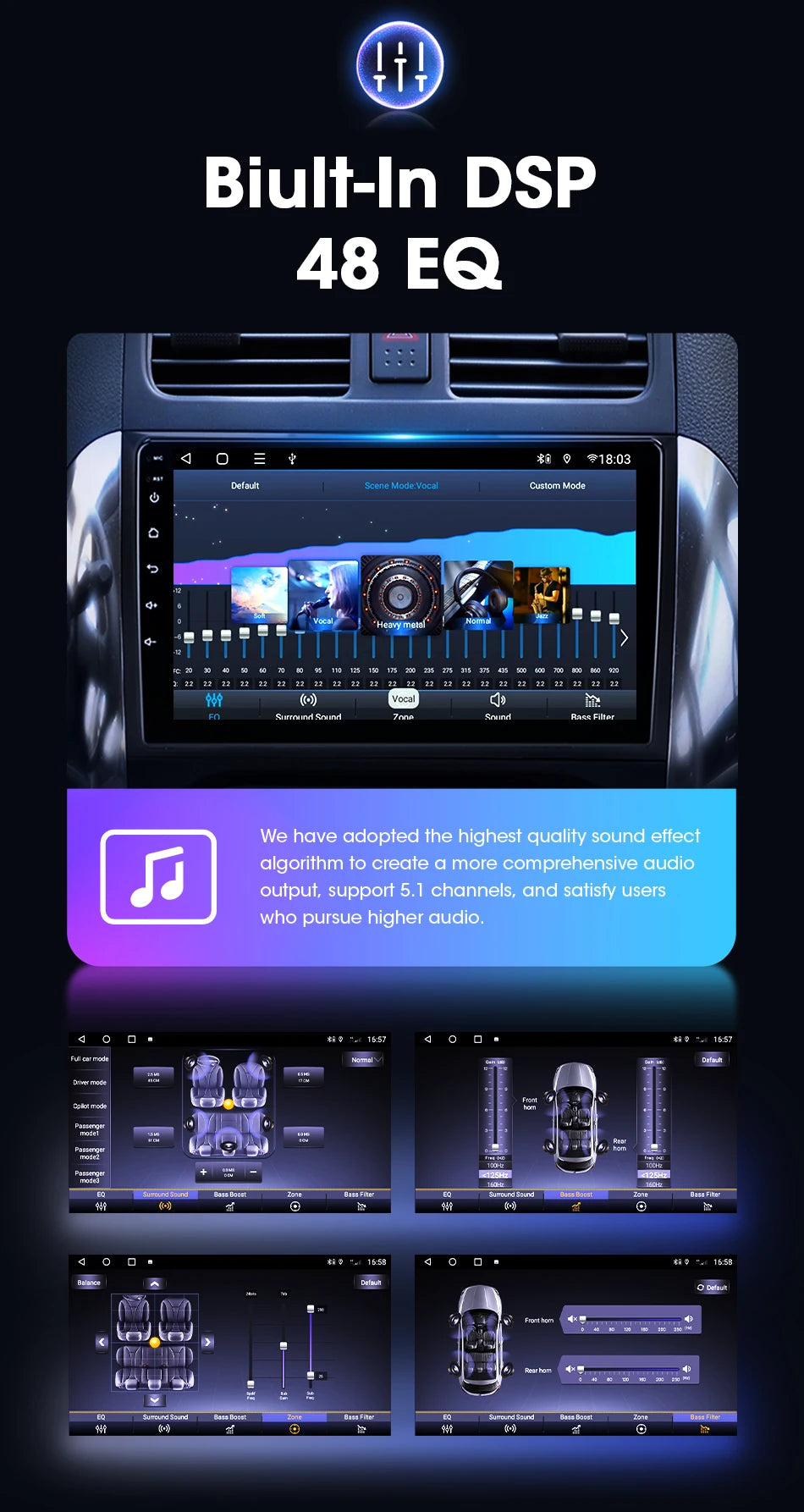 Srnubi 9" Android Autoradio, 2 Din, CarPlay per Suzuki SX4 2006-2014