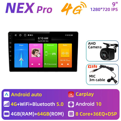 Autoradio Android 2 DIN da 9" per Nissan Murano Z50 2002-2008