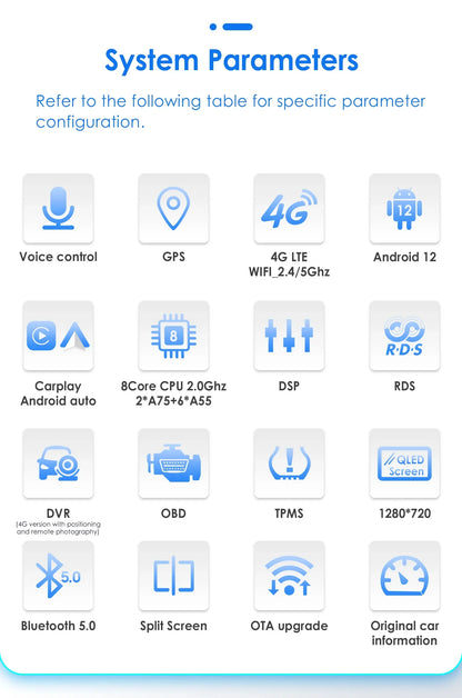 Hizpo 10.1" 2DIN CarPlay Android 13 per Jeep Grand Cherokee 2014-2022