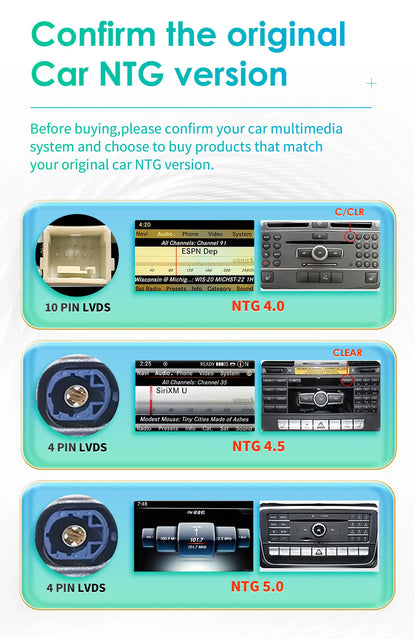 Autoradio 10.25" 2 Din Android CarPlay per Mercedes-Benz Classe C W204 S204 2008-2010