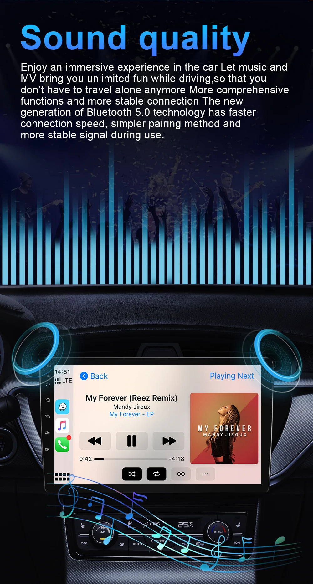 Autoradio Android 10.2" 1 Din para Renault Latitude y Renault Laguna - CarPlay, 5G Wifi, Mirror Link