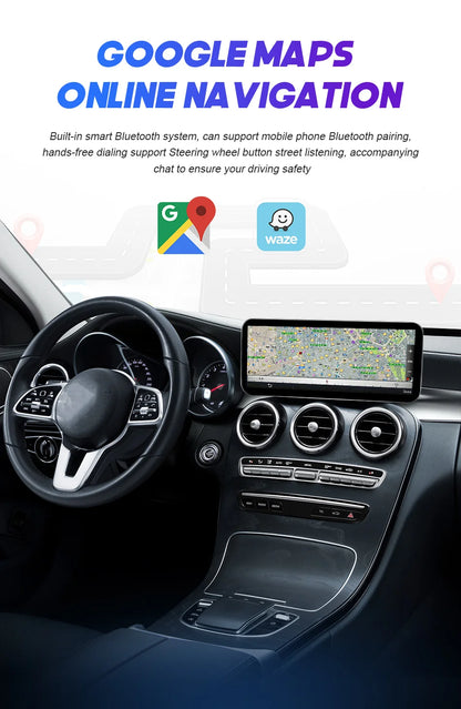 Radio Android 14 8.8” 2 Din per Mercedes Classe C W204 2011-2014 – CarPlay, GPS e WIFI