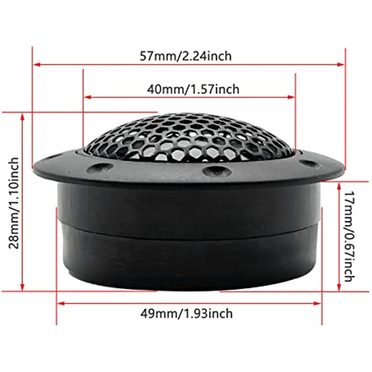 1” HiFi Car Tweeters, 180W High Fidelity