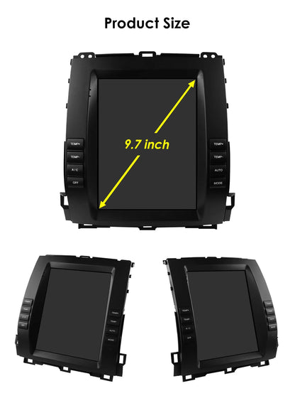 Autoradio Android 13 da 9,7" Double Din per Land Cruiser Prado 120 / Lexus GX470 2002-2009