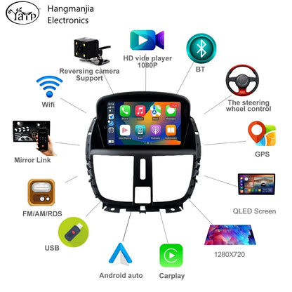 Peugeot 207: Connect 7" CarPlay Android AutoRadioCanario