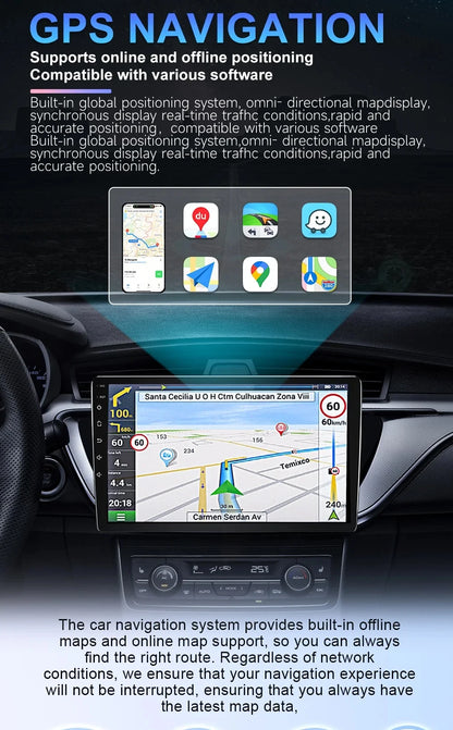 Autoradio Android 13 10" 1DIN para Jeep Compass/Patriot 2011-2017
