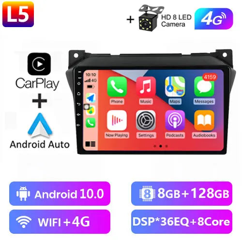 Android 12 9" 2 Din Autoradio per Suzuki Alto 2009-2016