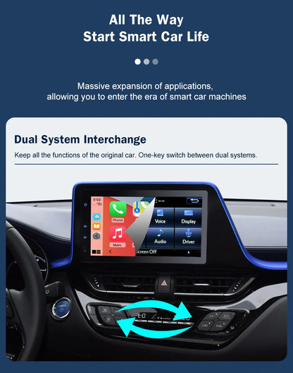 Wireless Android Auto CarPlay Adapter for Toyota Prius, C-HR, Avalon and more