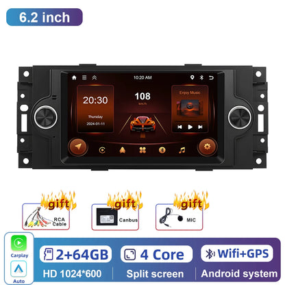 Autoradio 2DIN da 7" per Jeep Cherokee, Dodge e Chrysler 2004-2008