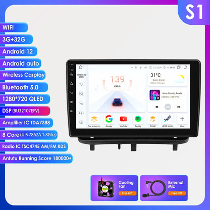 Autoradio 9'' 2Din Android 13 per Opel Corsa D 2007-2013 - CarPlay, GPS, 4G, Wi-Fi, 8 GB+128 GB