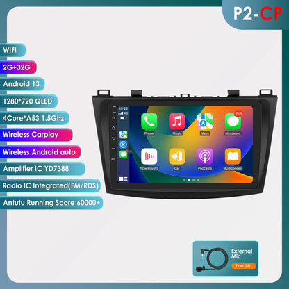 Android 9" Double Din car radio for Mazda 3 2010-2013