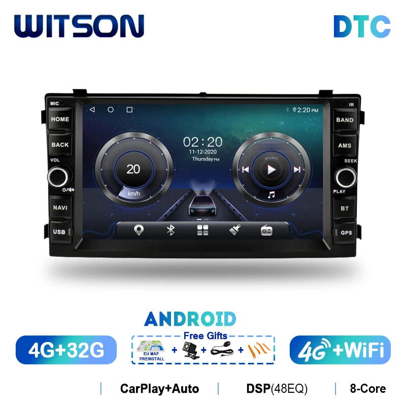 Car radio 7" Android Double Din for Kia Ceed 2007–2009