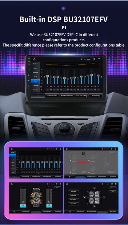 9" Double Din Android Car Stereo for Ford Fiesta 2009–2017