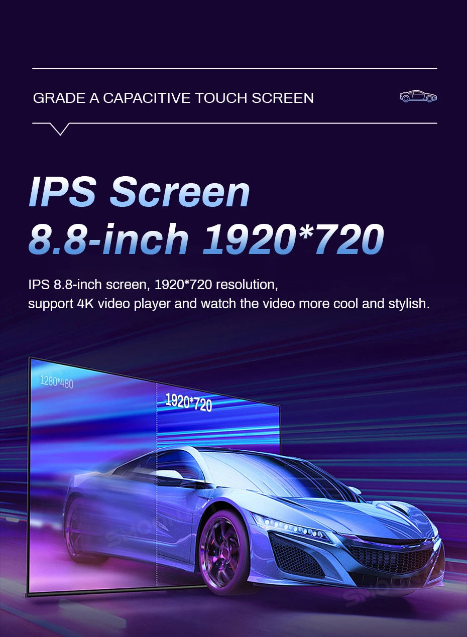 8.8" CarPlay Android Auto for Audi A5 2009-2016