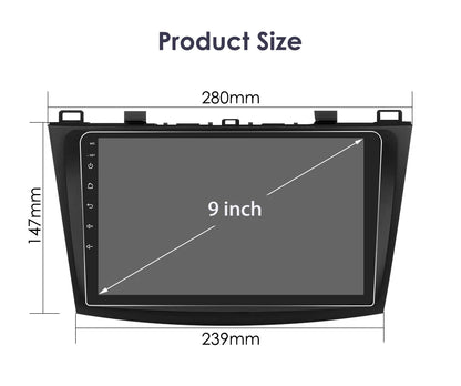 Android 9" Double Din car radio for Mazda 3 2010-2013