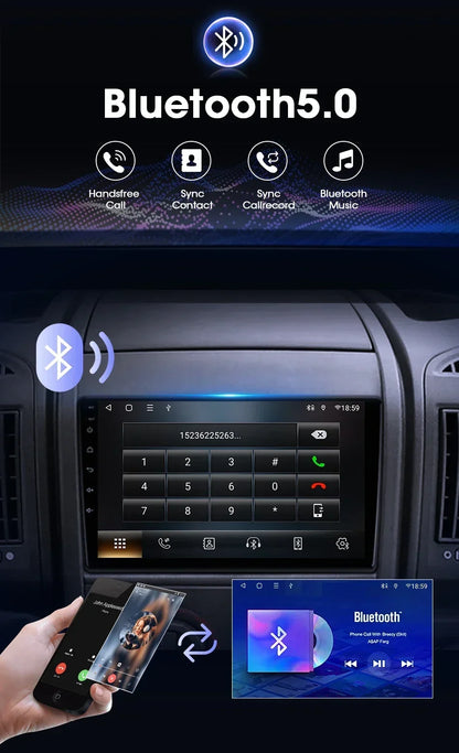 Autoradio 9" 2DIN Android per Fiat Ducato 2006-2022