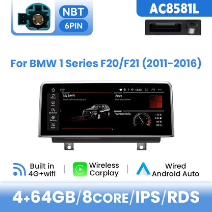 CarPlay 10.25" Multifunction Radio for BMW Series 1, 2, 3, 4 (2011-2016)