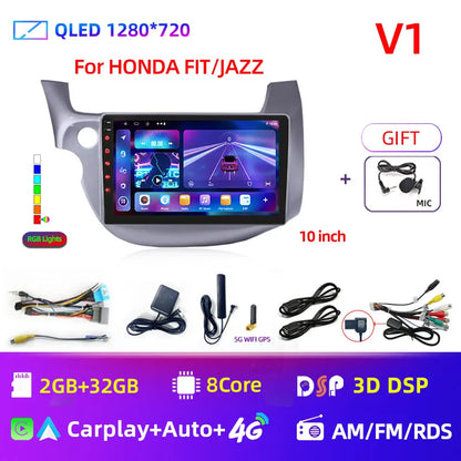 Car radio Honda Fit Jazz 2008-2013 10" Android 12 Double Din