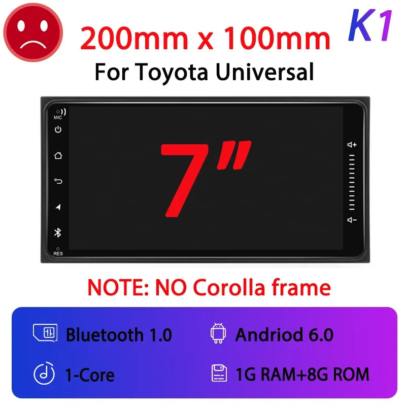 9" 2DIN Android Car Stereo for Toyota Corolla 2006-2012