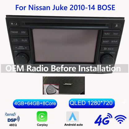 GPS Radio 9" Nissan Juke 2010-2019 DSP 8-Core