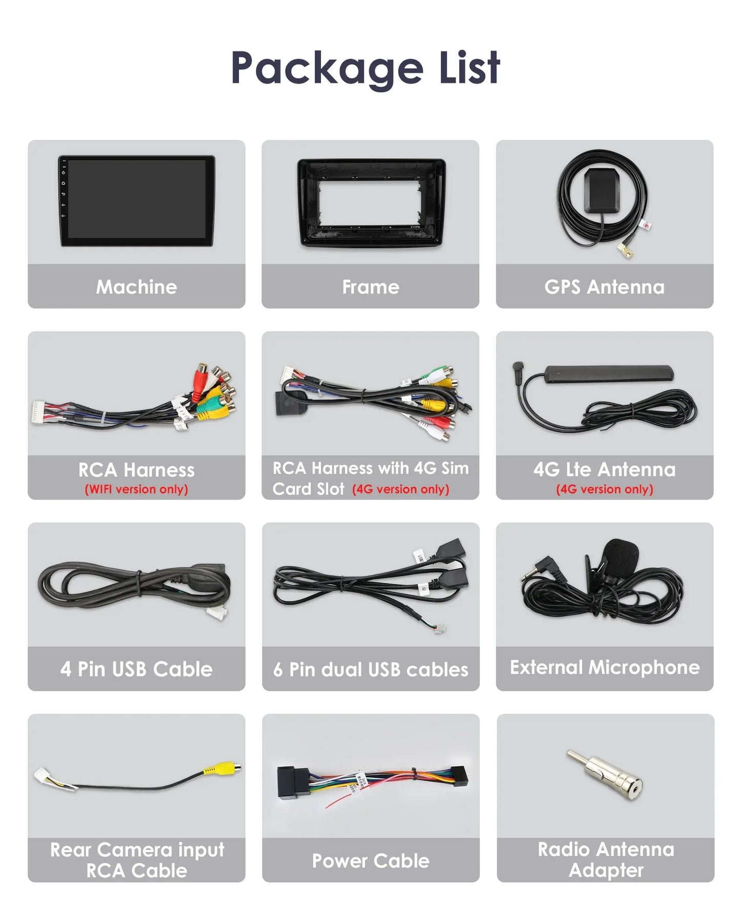 Autoradio GPS Android CarPlay da 9" per Fiat Panda 2003-2012