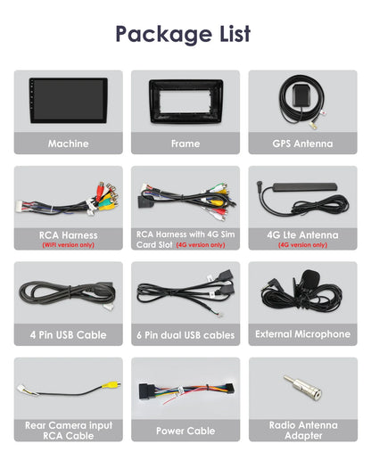 Autoradio GPS Android CarPlay da 9" per Fiat Panda 2003-2012