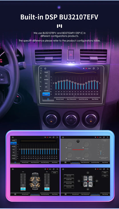 Android 9" Double Din car radio for Mazda 3 2010-2013