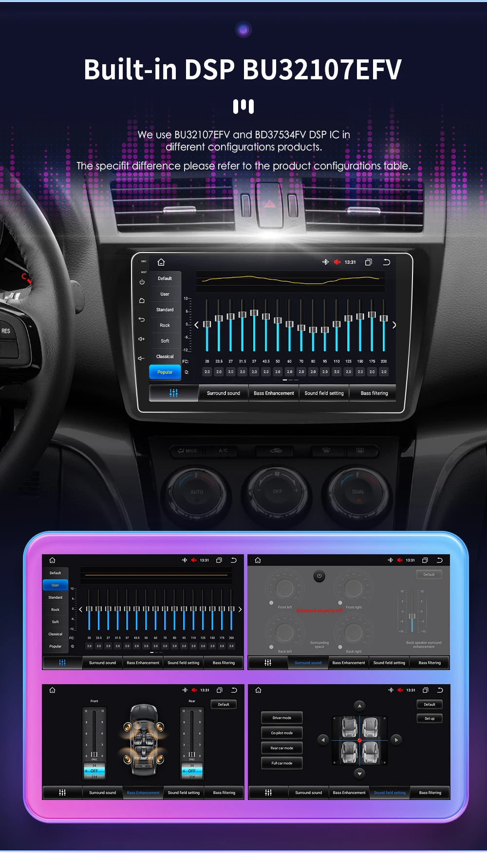 9" 2Din Android 12 CarPlay Radio for Mazda 6 2007-2012