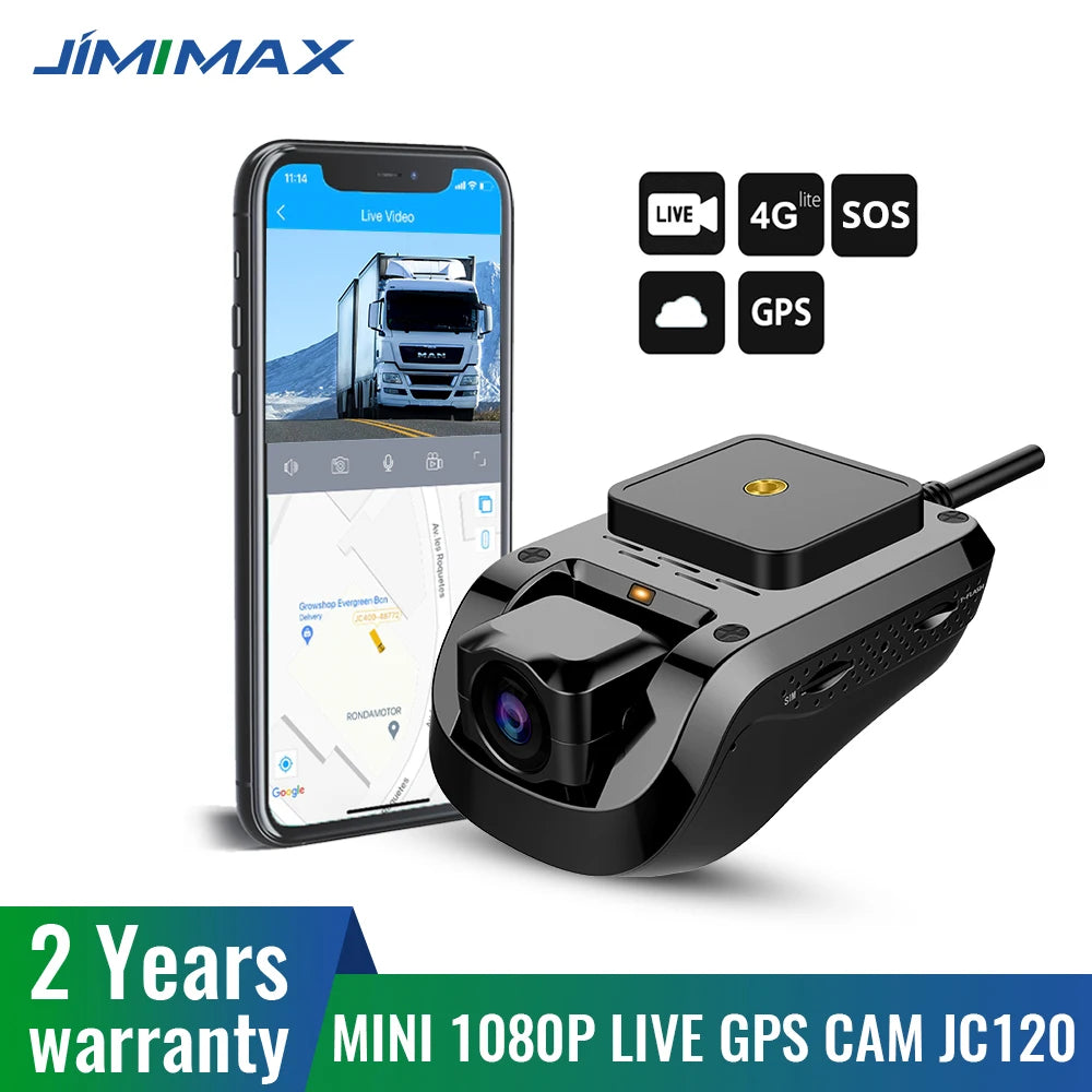 Dashcam JIMIMAX JC120 4G con GPS e streaming live