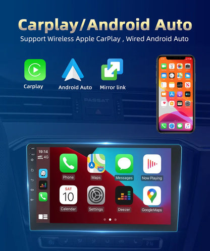 Podofo Android 11 7" 2 Din Car Radio for VW, Skoda and Seat – CarPlay and GPS
