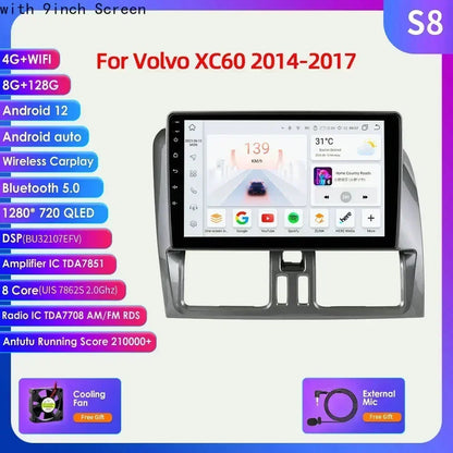 Autoradio Android da 9" per Volvo XC60 2008-2017 con navigazione GPS