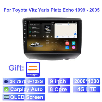 Android 13 CarPlay per Toyota Yaris 1999-2005 9" GPS