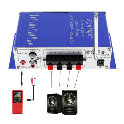 Amplificatore Hi-Fi digitale a 2 canali 12V con display LED
