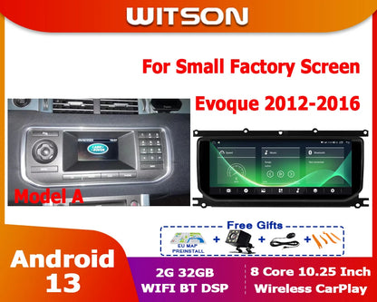 10.25" Double Din Android Car Stereo for Range Rover Evoque 2012-2018