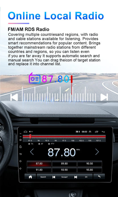 Autoradio Android da 9" per Suzuki Vitara 2017-2020, GPS e CarPlay