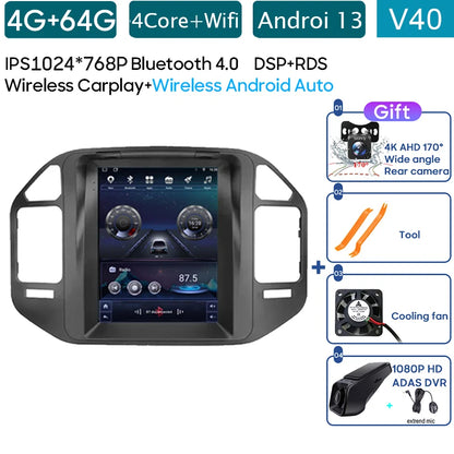 Autoradio 9.7" 1DIN para Mitsubishi Pajero 1999-2011