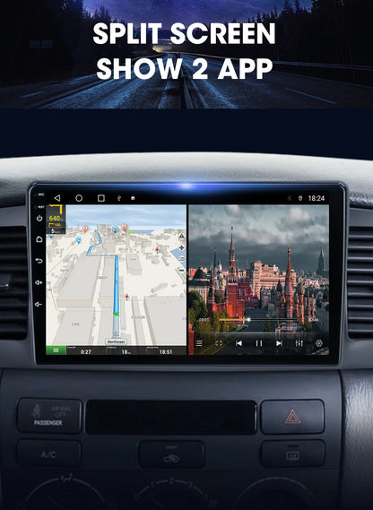 Android 12 9" 2DIN Car Stereo for Toyota Corolla 2000-2004 - CarPlay, GPS &amp; More