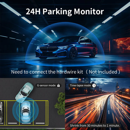 Dashcam KAWA D8 4K con Dual-Cam y GPS, 3-5'' AutoRadioCanario
