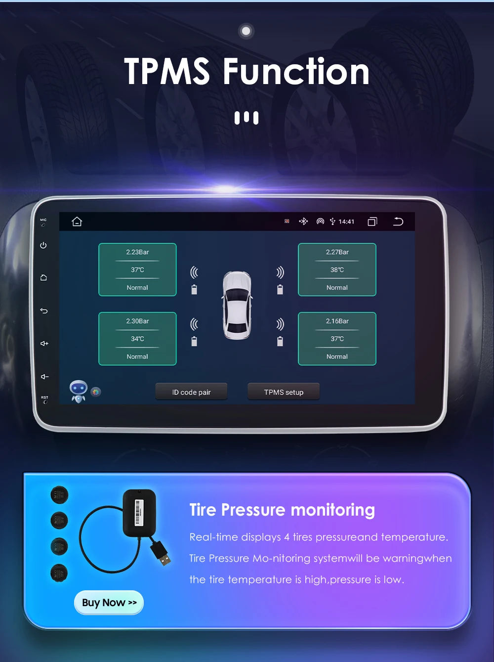 Autoradio 10.1" 1DIN Android Auto con GPS Universal AutoRadioCanario