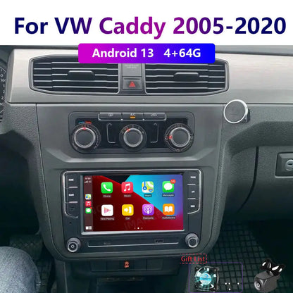 Wireless Carplay Android auto For VW Caddy 2005-2020 4-64GB Android 13 Stereo Car Radio GPS WIFI BT