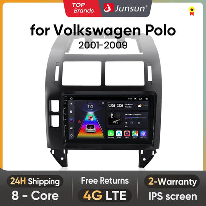 Junsun Double Din 9" Android Radio per VW Polo 2001-2009 con CarPlay e GPS