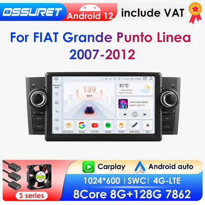 CarPlay e Android Auto 7" per Fiat Grande Punto 2007-2012