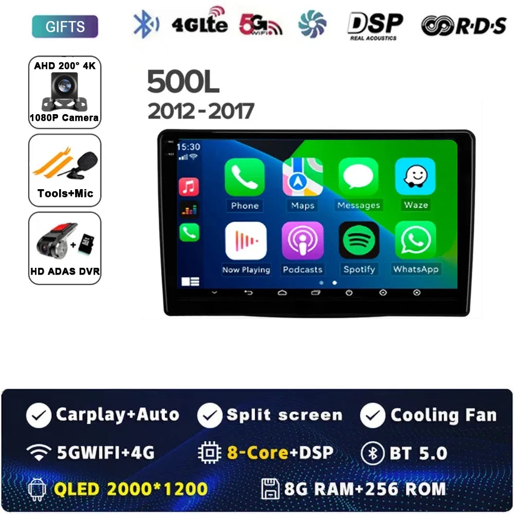 10.1" 2DIN Car Stereo for Fiat 500L/Egea/Doblo 2012-2017