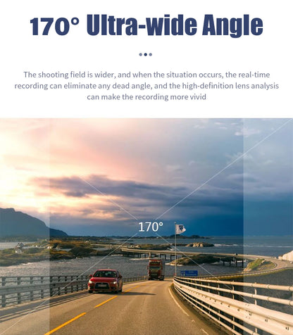 JMCQ Dual Dash Cam per Android, 720P con rilevamento del movimento