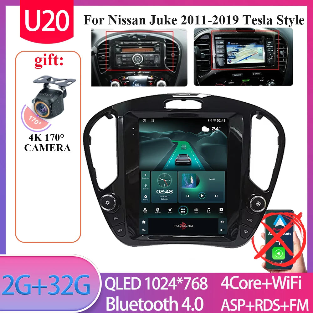 Autoradio Tesla 9.7'' Nissan Juke 2011-2019 CarPlay Android Auto