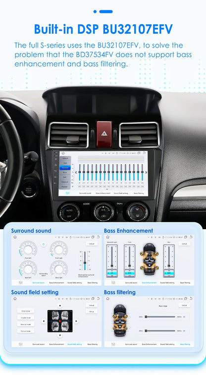 Car radio 9" 2 Din Android Subaru WRX, STI, Forester, Crosstek, Impreza 2015-2018