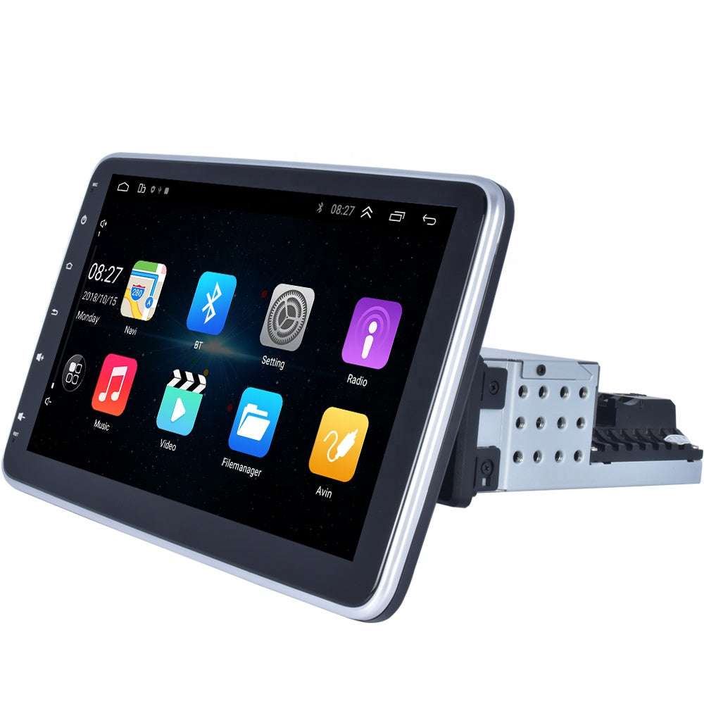 Radio de Coche Android 10"  1din Dvd Pantalla Rotativa de 360 Grados AutoRadioCanario